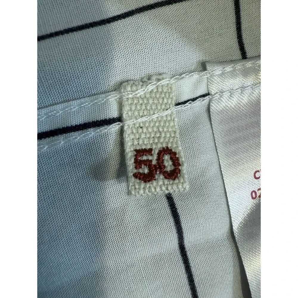Marni Checked Button-Down Shirt With Blue Yoke – White/Black – IT 50 (L) NWT